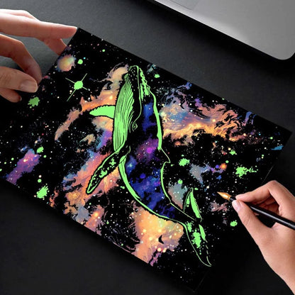 Glowing Scratch Art 2 x paintings